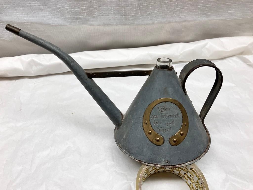 Duitse smeeroliekan met binnenfles, oldtimer ca. 1900-'35, Verzenden, Gebruikt