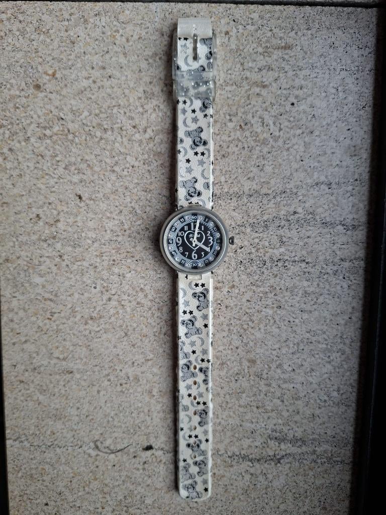 flik-flak horloge, Sieraden, Tassen en Uiterlijk, Horloges | Kinderen, Ophalen of Verzenden, Zo goed als nieuw, Beige, Meisje