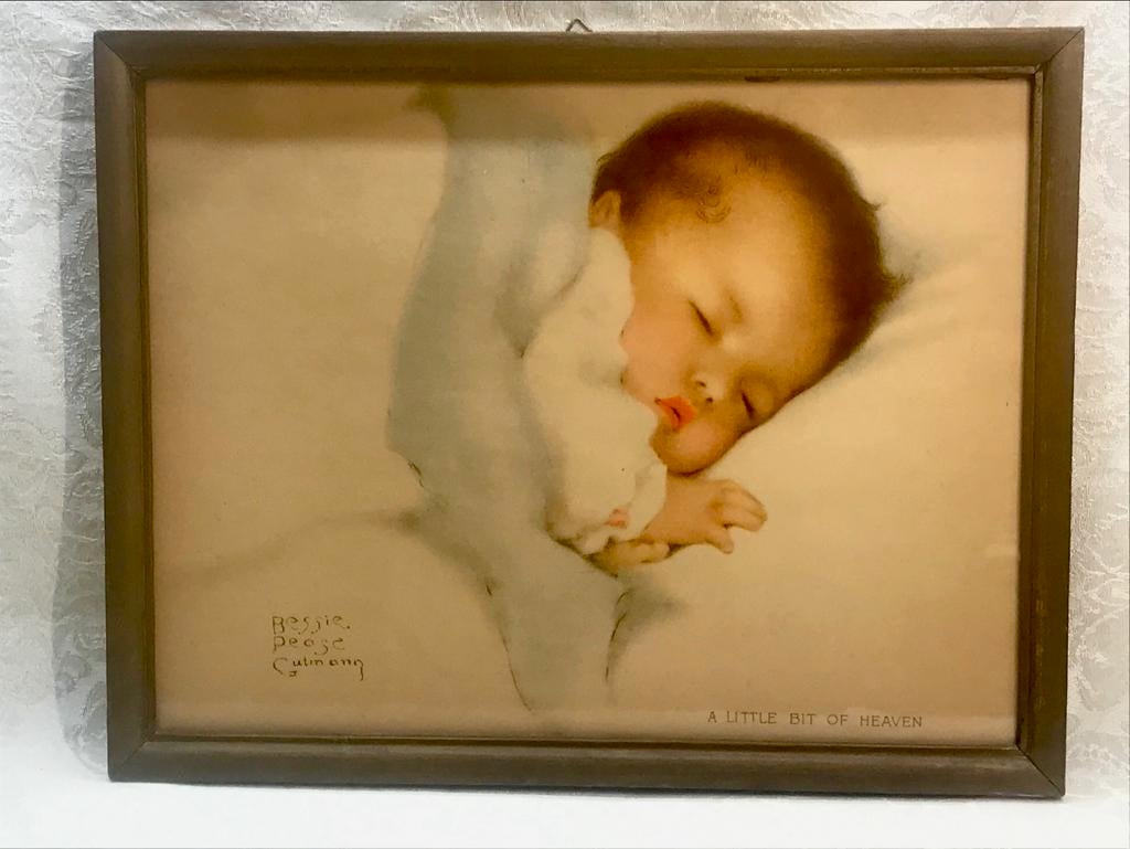 Vintage Bessie Pease Gutmann  slapende en wakkere baby., Antiek en Kunst, Ophalen of Verzenden