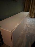 Glazen bovenblad besta kast 180x40cm - Melkglas wit, Ophalen, Gebruikt