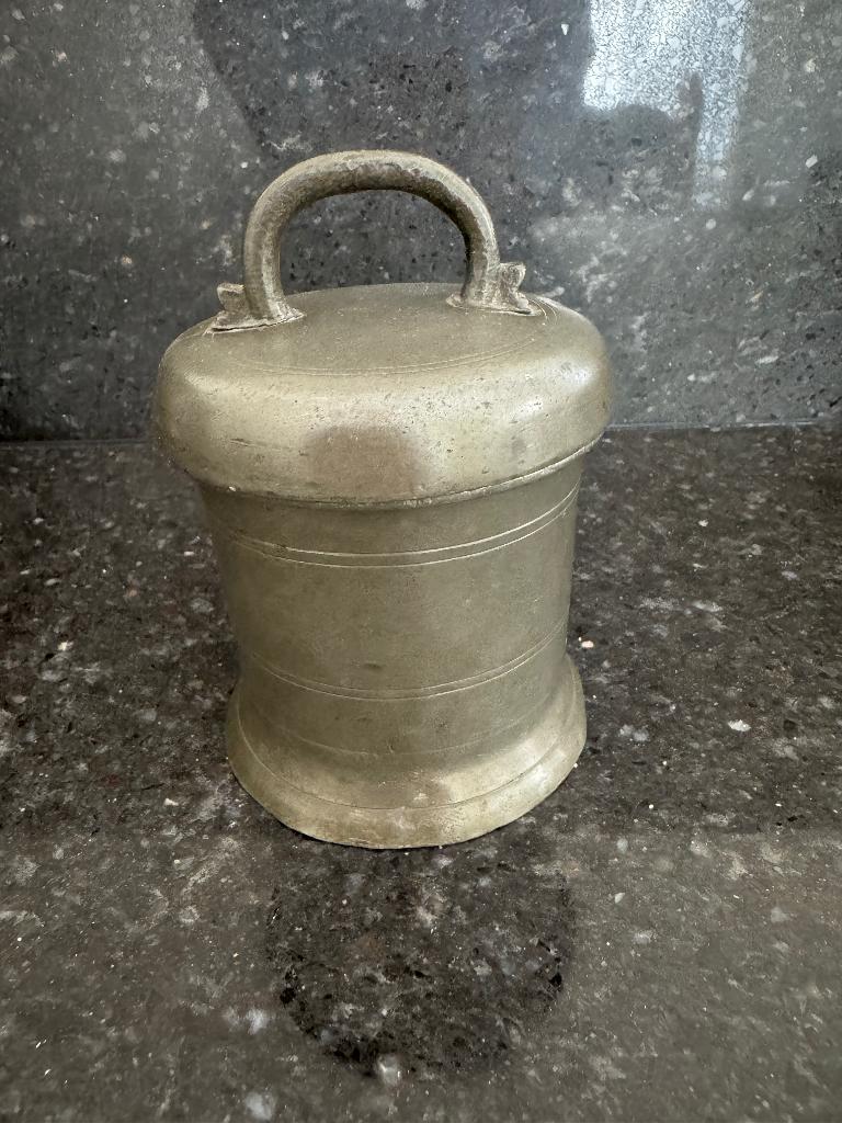 Antieke tinnen boter pot, Antiek en Kunst, Antiek | Keramiek en Aardewerk, Ophalen
