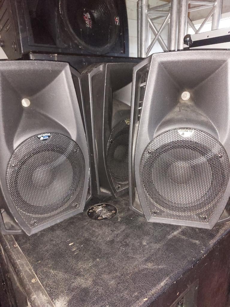 3x db cromo 10 inch krachtige fullrange speakers actieve box, Ophalen of Verzenden, 120 watt of meer, Overige merken