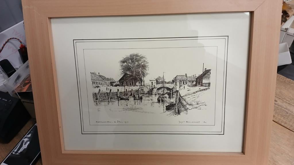 Ets van Alblasserdam, de Sluis 1910 door Joh. T. Bendervoet, Ophalen of Verzenden