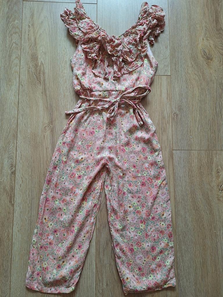 Prachtige jumpsuit zomer/ bloemen Zara mt 122; draagmt 116, Broek, Gebruikt, Meisje, Ophalen of Verzenden