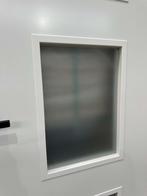 Witte binnendeur met glas 83x201,5 Stomp met melkglas OUTLET, Niet ingevuld, 80 tot 100 cm, Binnendeur, Niet ingevuld