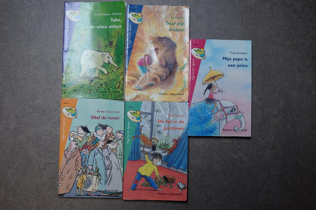 Mijn eerste lijsters serie 1995, 5 boeken, Gelezen, Fictie algemeen, Ophalen of Verzenden, Thea Dubelaar.