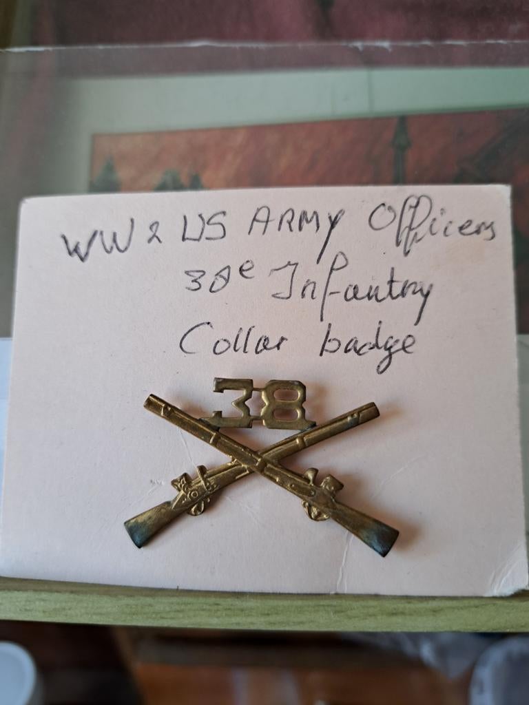 Officiers badge 38e infantery., Ophalen of Verzenden, Nederland, Embleem of Badge