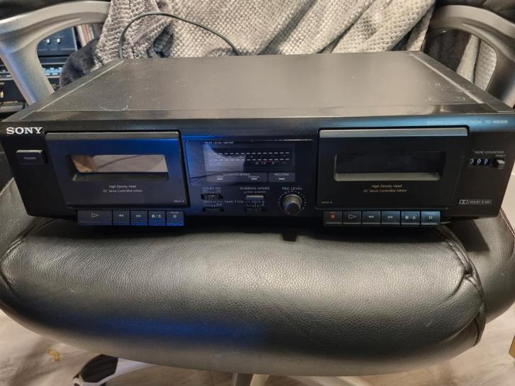 Sony TC-WE305 Cassettedeck - Dubbel Cassettedeck, Audio, Tv en Foto, Cassettedecks, Dubbel, Sony, High speed dubbing, Tape counter