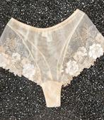 Nieuwe sexy romantische beige/roze hoge slip, Verzenden, Beige, Slip