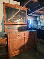 Prachtige kast en nachtkastje met marmeren blad, Ophalen