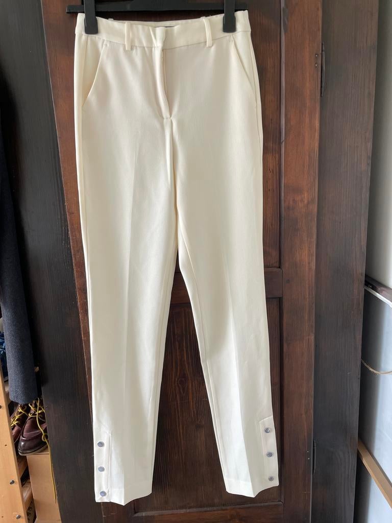 Prachtige crème kleur broek van zara maat S, Beige, Ophalen of Verzenden, Zo goed als nieuw, Maat 36 (S)