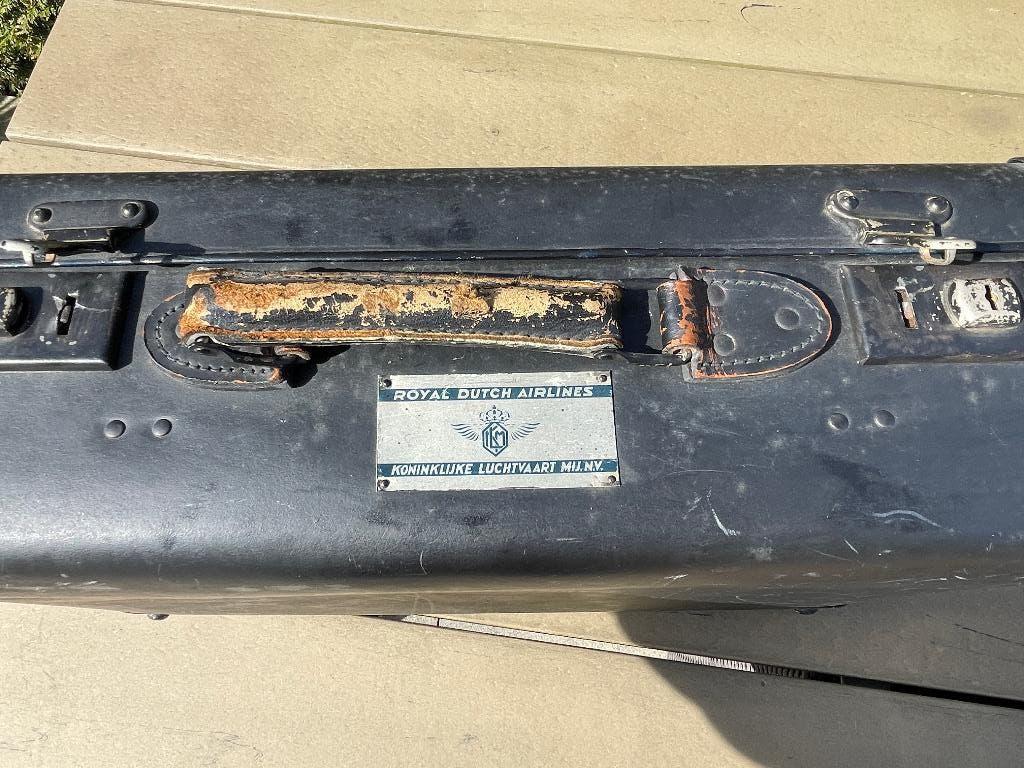 vintage KLM luchtvaart koffer, Verzamelen, Ophalen of Verzenden, Gebruikt, Overige typen