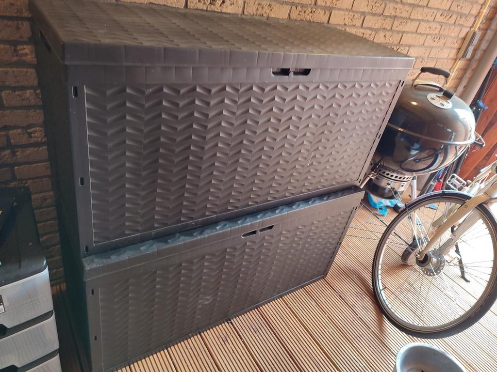 2 Kussen boxen antraciet, Ophalen, Zo goed als nieuw, Kunststof, Overige typen