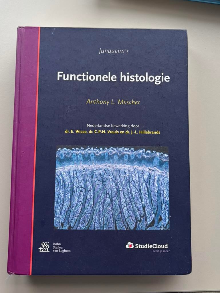 Functionele histologie Janqueira’s, Ophalen of Verzenden, Beta, Zo goed als nieuw, WO