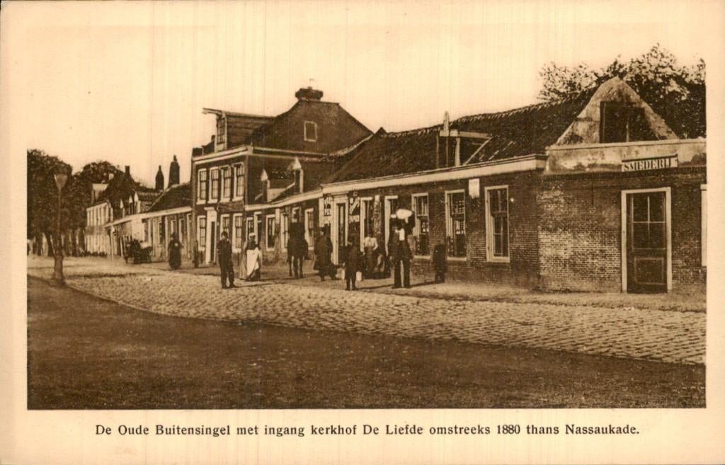 Oude Buitensingel - ingang kerkhof De Liefde, Ophalen of Verzenden, Voor 1920, Ongelopen, Noord-Holland
