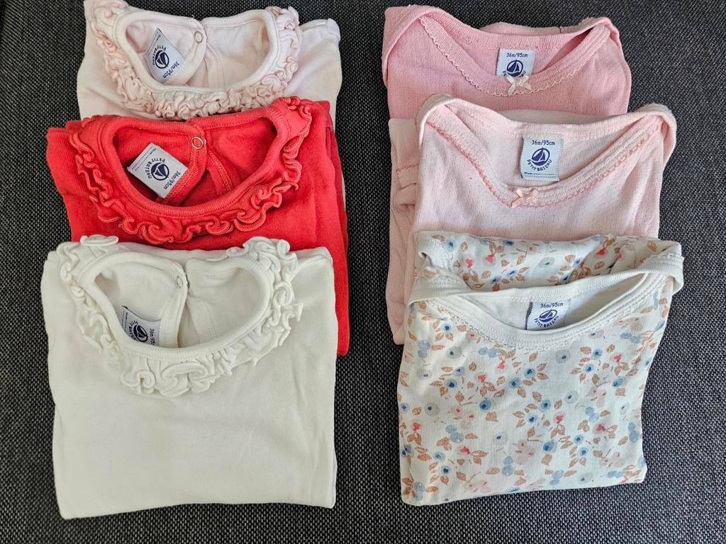 Petit Bateau rompertjes lange mouw 2-3 jaar- 6 stuks zgan, Verzenden, Zo goed als nieuw, Petit Bateau, Jongetje of Meisje
