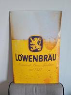 Emaille bord lowenbrau, Ophalen of Verzenden, Zo goed als nieuw, Reclamebord, Plaat of Schild, Overige merken