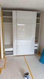 Twee IKEA Pax schuifdeuren - wit glanzend, Huis en Inrichting, Kasten | Kledingkasten, Ophalen, Kunststof, 100 tot 150 cm, 200 cm of meer