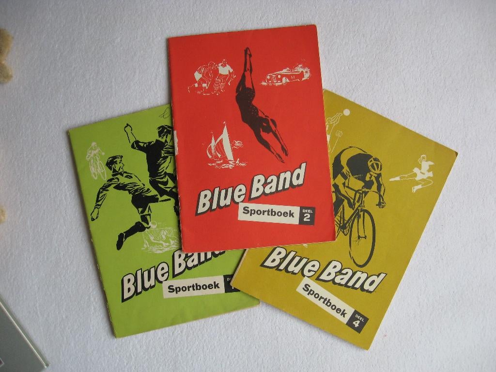 drie boekjes uit de serie BLUE BAND Sportboek, Verzamelen, Ophalen of Verzenden, Gebruikt, Overige typen