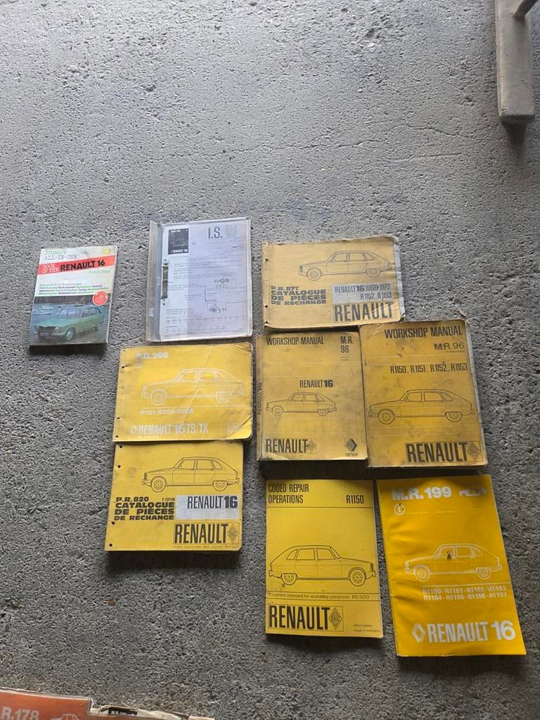 RENAULT 16 9 WORKSHOP MANUALS samen 50 euro verz.8.75 euro, Auto diversen, Handleidingen en Instructieboekjes, Ophalen of Verzenden