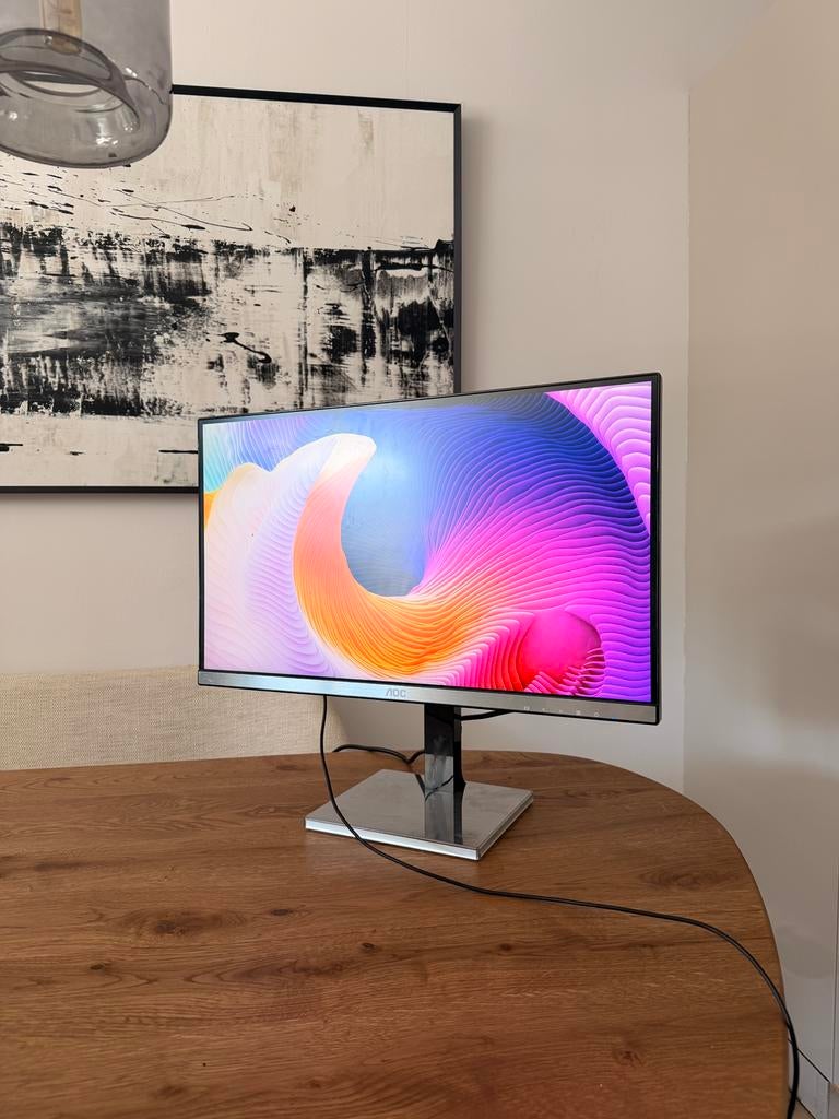 AOC 25-inch Monitor - QHD, In hoogte Verstelbaar, IPS, Computers en Software, Monitoren, Ophalen, Gebruikt, IPS, In hoogte verstelbaar