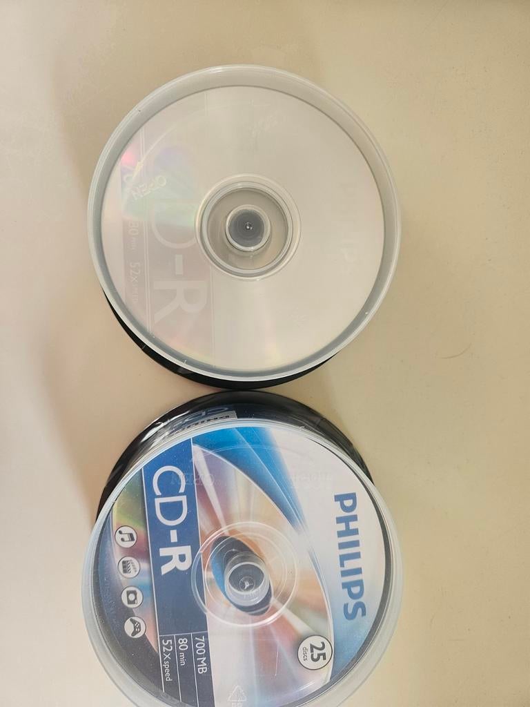 Nieuwe Philips CD-R schijven - 1x25 en 1x24 stuks, Ophalen of Verzenden