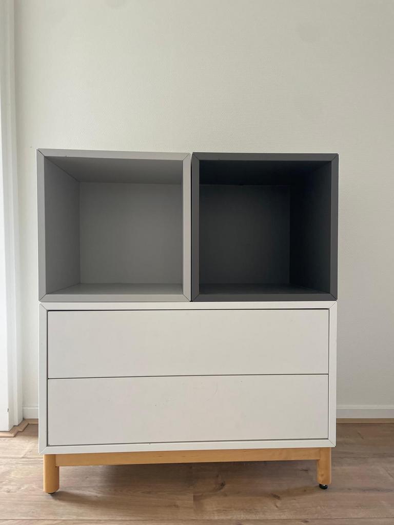 Ikea kastje wit zwart, Ophalen, 1 of 2 laden, 50 tot 100 cm, Zo goed als nieuw