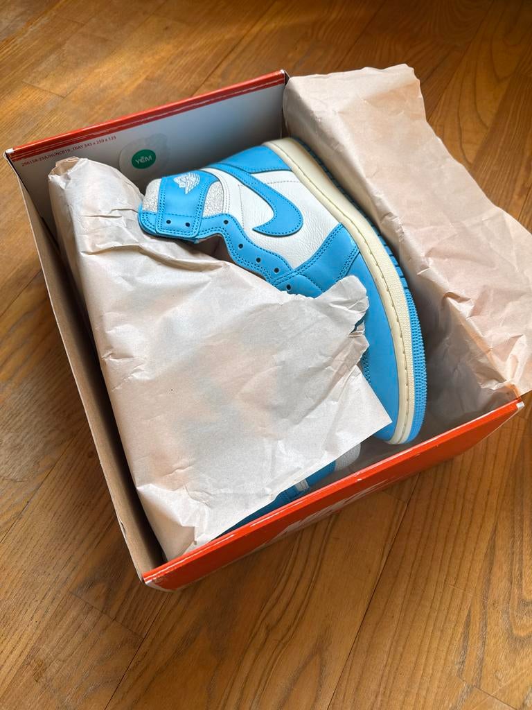 Nike Air Jordan 1 Retro High OG UNC Toe - Maat 47.5, Kleding | Heren, Schoenen, Ophalen of Verzenden, Nieuw, Blauw, Sneakers of Gympen