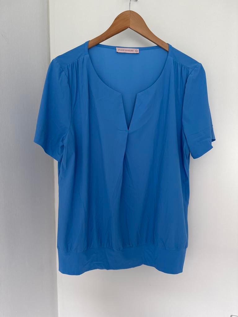Studio Anneloes blouse Kobaltblauw Maat L, Blauw, Maat 42/44 (L), Ophalen of Verzenden, Zo goed als nieuw