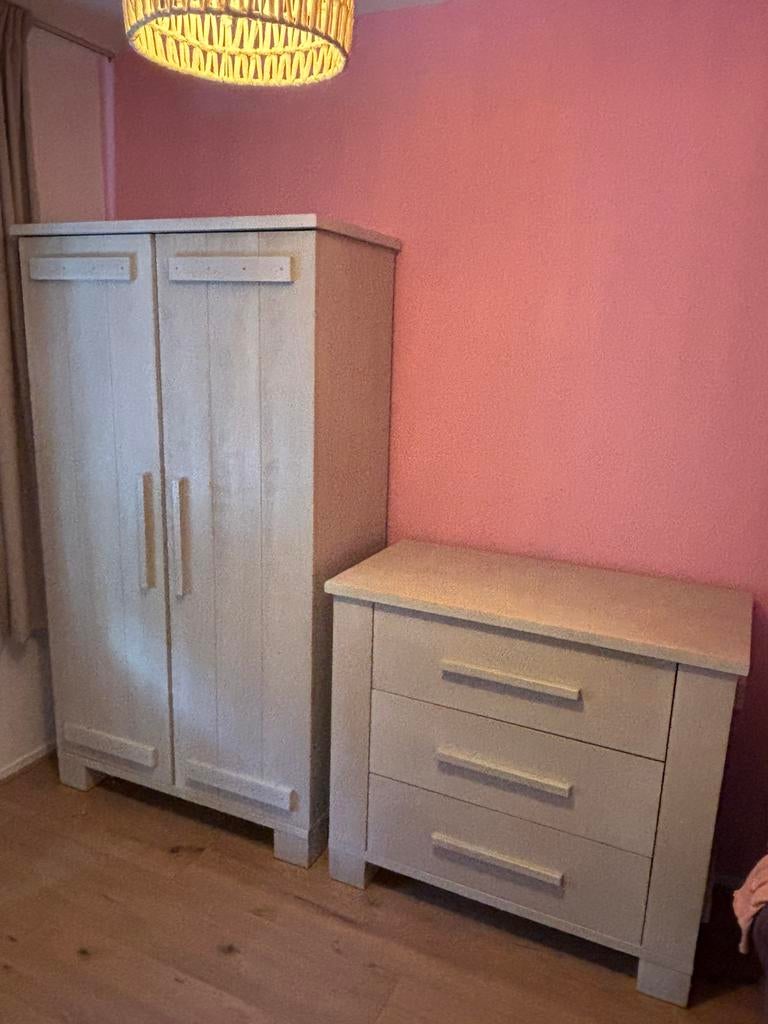 Kinder kledingkast en ladekast commode, Ophalen, 50 tot 70 cm, 105 cm of meer, 100 cm of meer