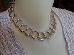zilveren ketting met grote schakels [919], Verzenden, Zo goed als nieuw, Zilver, Zilver