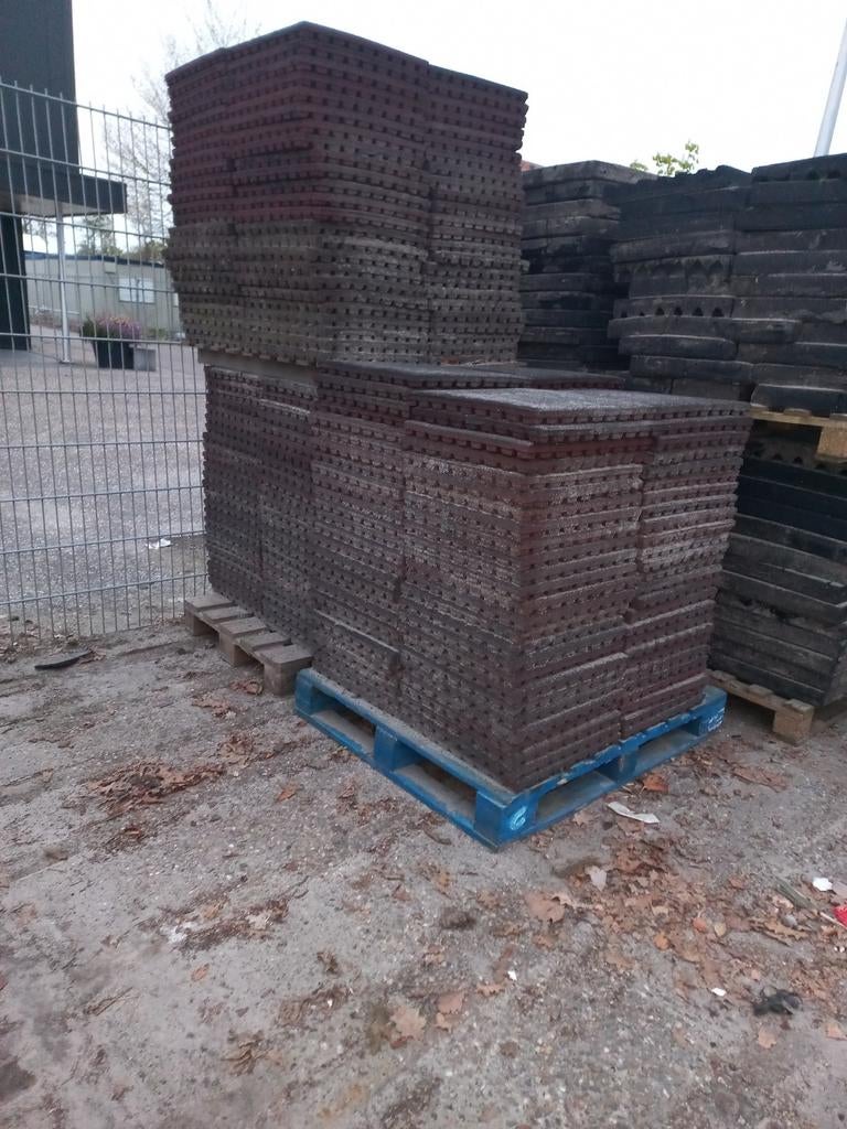 Rubbertegels vochtdoorlaten stalmatten vochtdoorlaten, Tuin en Terras, Tegels en Klinkers, Ophalen, Nieuw, Beton, Terrastegels