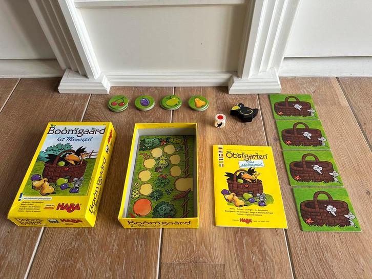 Boomgaard het memospel van HABA., Hobby en Vrije tijd, Gezelschapsspellen | Bordspellen, Zo goed als nieuw, Ophalen