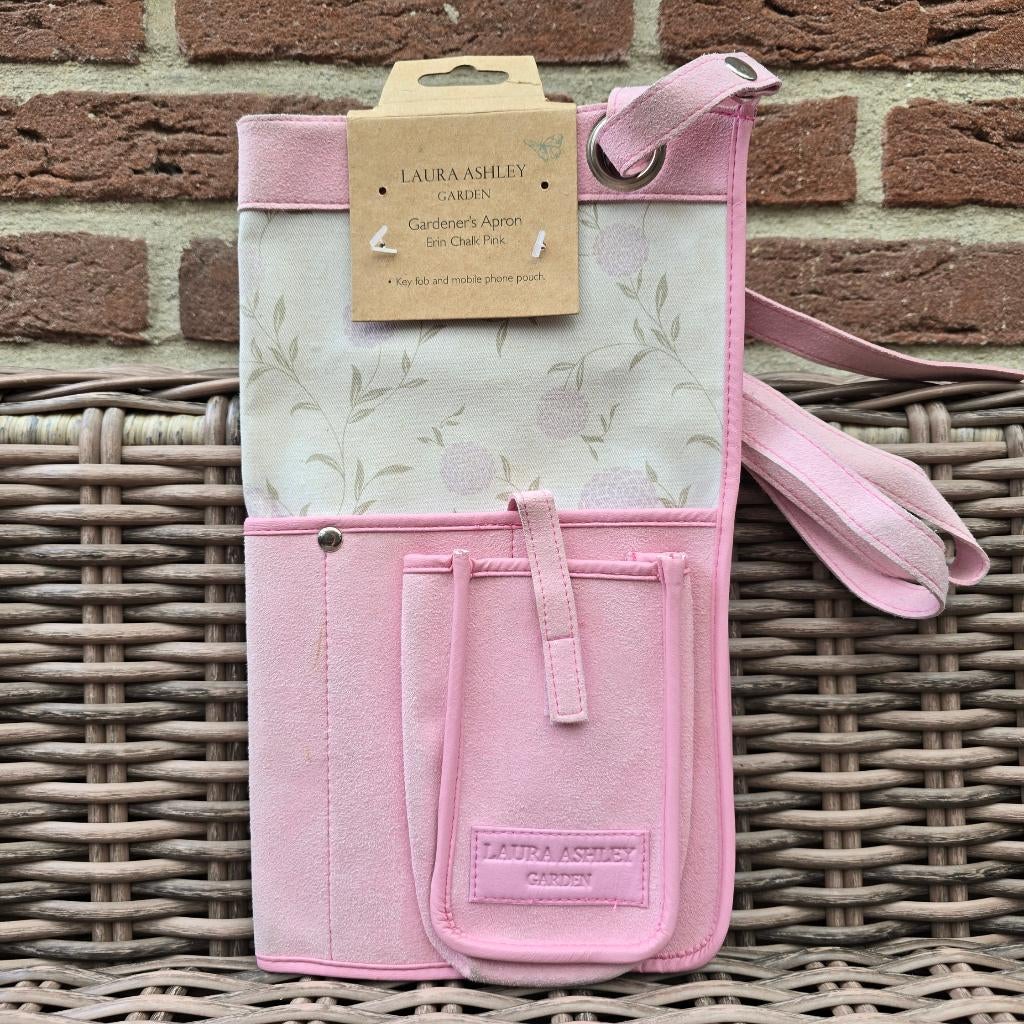 Tuinschort Laura Ashley - roze suède leer & katoen, Tuin en Terras, Werkkleding, Ophalen of Verzenden, Nieuw, Dames, Overall