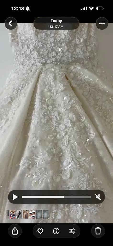 Witte trouwjurk met kanten details, Ophalen of Verzenden, Gedragen, Wit, Trouwjurk