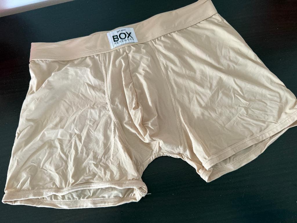 BOX menswear, flinterdun materiaal, maat M, Ophalen of Verzenden, Beige, Boxer