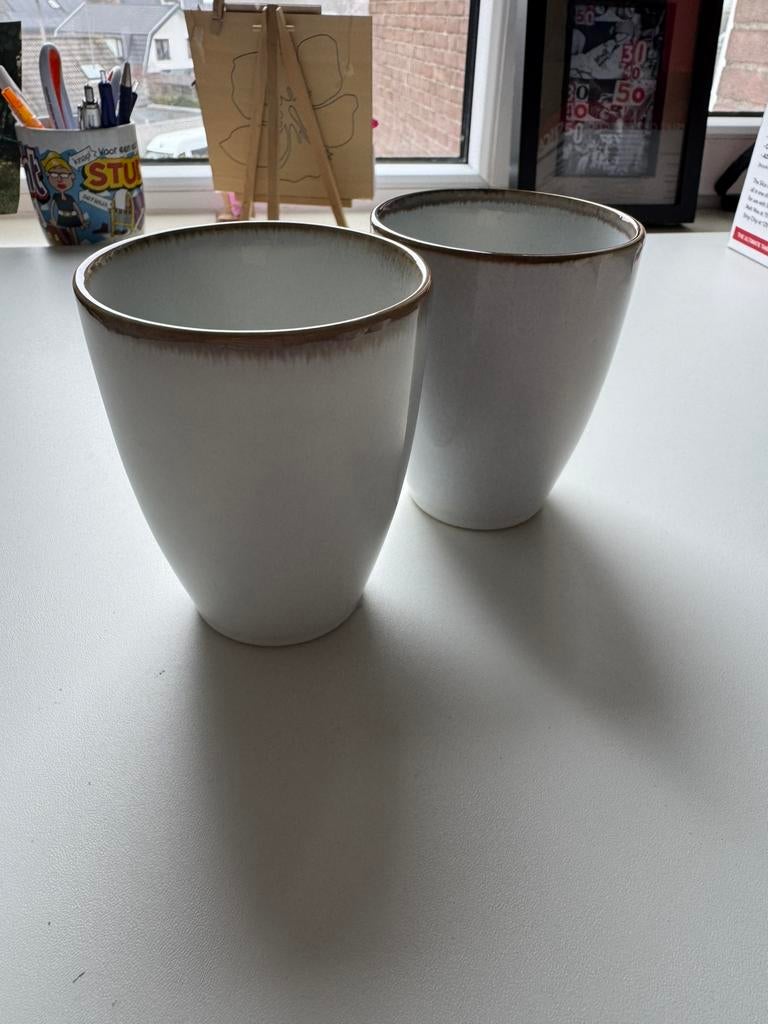 Xenos beker - Toscane - wit - 315 ml - 10 stuks, Huis en Inrichting, Keuken | Servies, Zo goed als nieuw, Kop(pen) en/of Schotel(s)