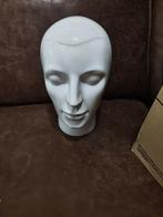 Wit keramisch mensenhoofd - Royal Sphinx Maastricht, Ophalen of Verzenden, Zo goed als nieuw, Overige materialen, Mensenbeeld