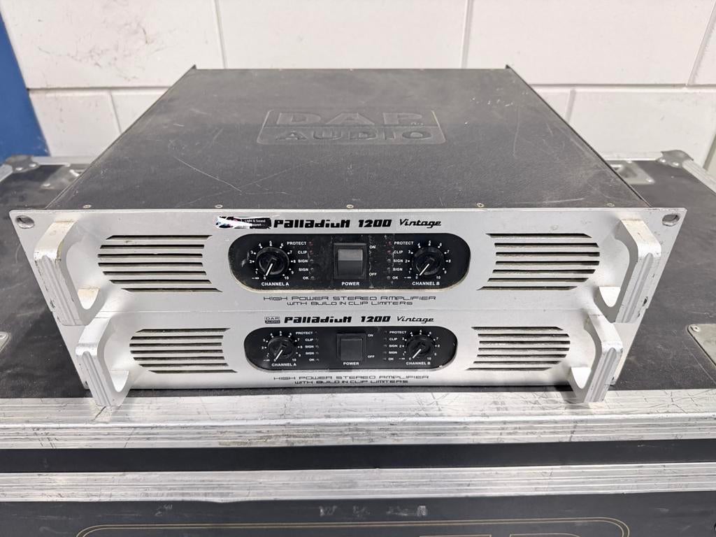 2x DAP Palladium 1200 eindversterker – PA versterkers set, Ophalen of Verzenden, Zo goed als nieuw