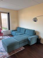 IKEA KIVIK bank met chaise longue en voetbank turquoise/grij, Ophalen, Gebruikt, Stof