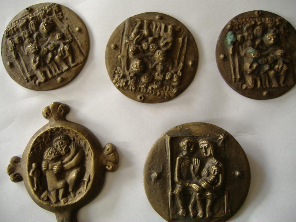 5 x brons plakken en of?, Ophalen of Verzenden