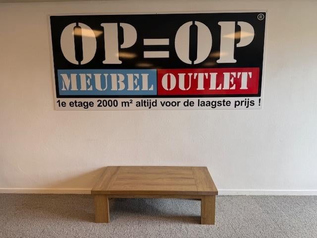 salontafel Ben lamulux eiken, Ophalen, Gebruikt, 100 tot 150 cm, Overige materialen