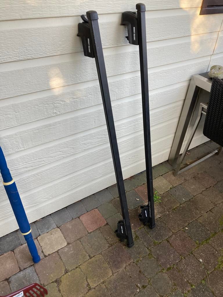 Mont Blanc dragers voor bevestiging aan dakrails, Ophalen of Verzenden, Gebruikt