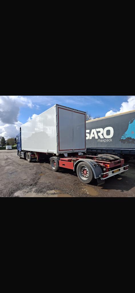TRACON .LZV GESLOTEN OPLEGGER/ ICM SCHUIF DOLLY., Auto's, Vrachtwagens, Bedrijf, Aanhangers en Opleggers, Dealer onderhouden