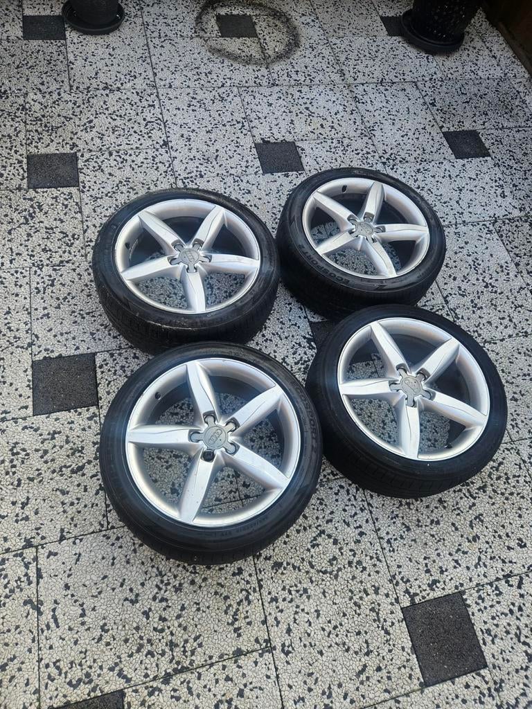 Originele Audi velgen met banden (2x goed, 2x versleten), Auto-onderdelen, Banden en Velgen, Ophalen, 18 inch, Banden en Velgen