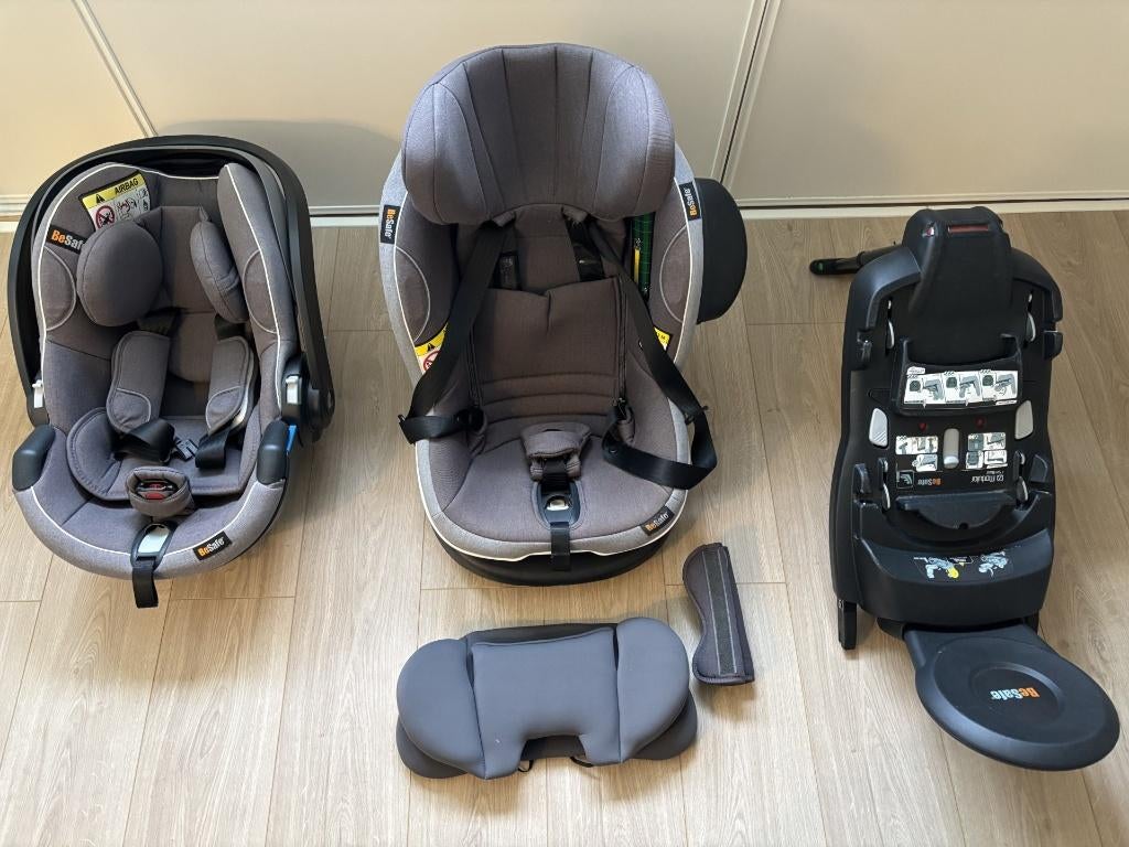 Complete set Besafe autostoelen + base, 0 t/m 18 kg, Zo goed als nieuw, Isofix, Ophalen
