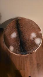 Mooi krukje met zitting van huid, Ophalen, Zo goed als nieuw
