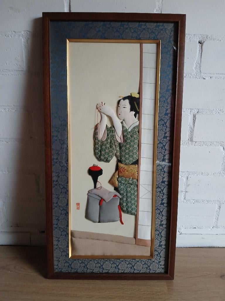 Japan traditional kimono Decoratie schilderij, Ophalen of Verzenden