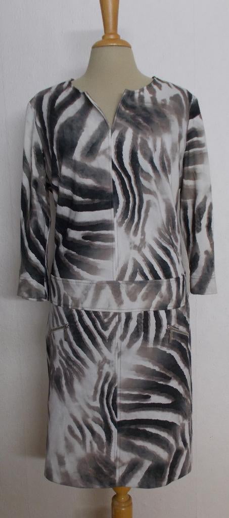 Mooi bruintinten print jurkje van Caroline Biss! 44, Bruin, Verzenden, Maat 42/44 (L), Zo goed als nieuw