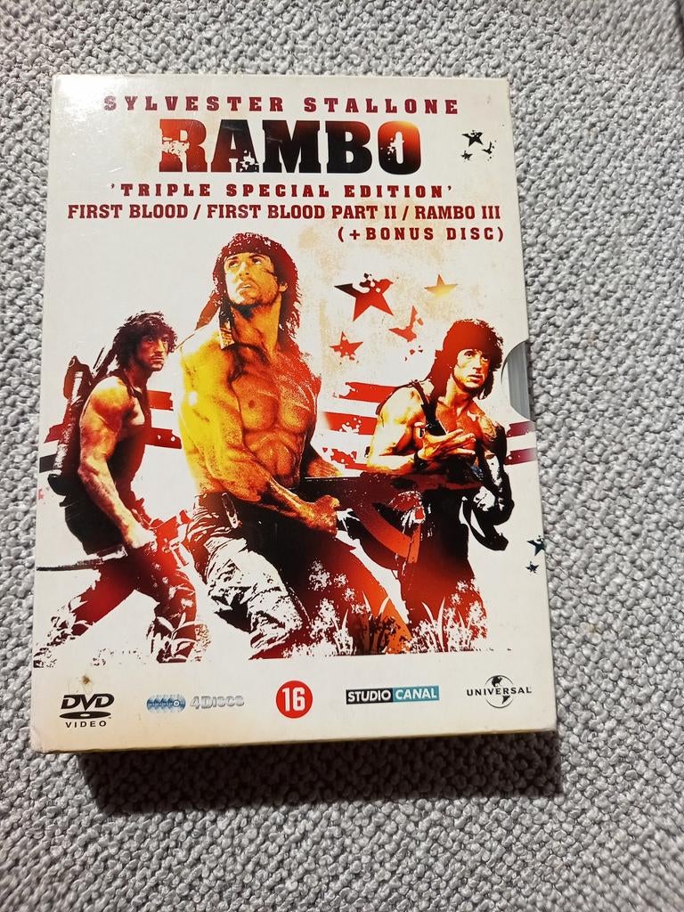 Rambo trilogie box, Cd's en Dvd's, Vanaf 16 jaar, Ophalen of Verzenden, Zo goed als nieuw, Actie